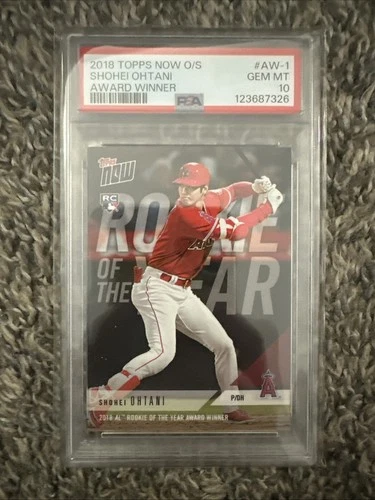 2018 Topps Now Shohei Ohtani RC #AW-1 PSA 10