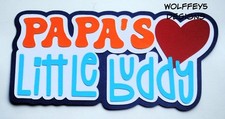 CRAFTECAFE PAPA KID TITLE premade paper piecing scrapbook PIece diecut 3d page