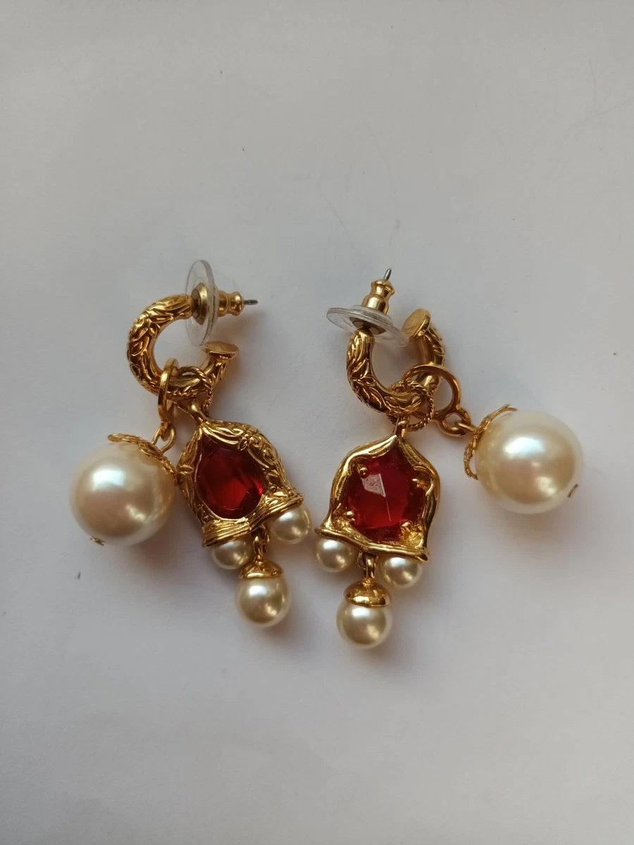 Boucles D'oreilles Longues Dalla Par Avon - Turquoise, Cuivre, Fermoir Dormeuses, Neuves Avec étiquettes