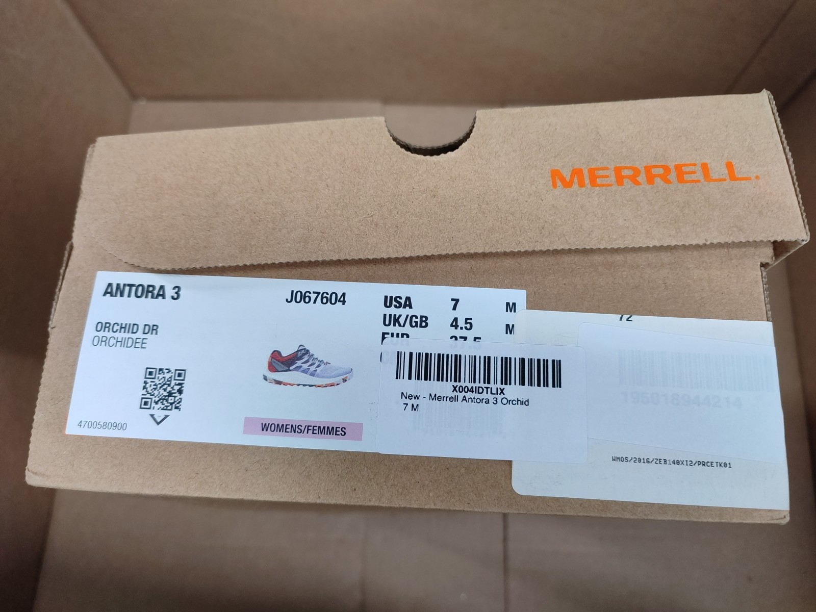 Scarpe da trail running Merrell Antora 3 taglia US 7 EU 37 5 da donna Orchid J067604