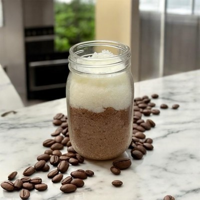 Vanilla Hot Cocoa Sugar Scrub Jar - Exfoliating Body Treatment