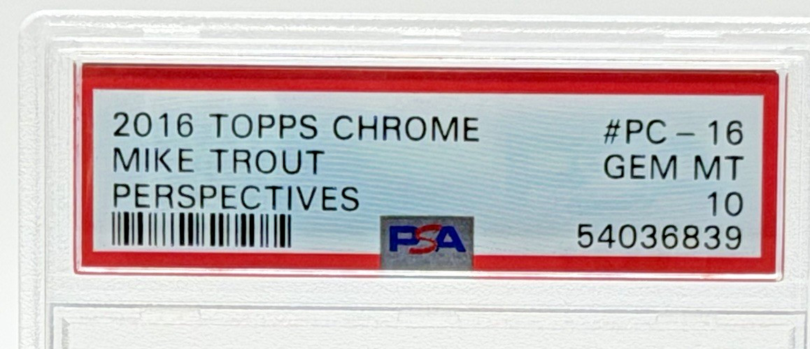 2016 Topps Chrome Perspectives Mike Trout #PC-16 PSA 10 Gem Mint Angels view 5