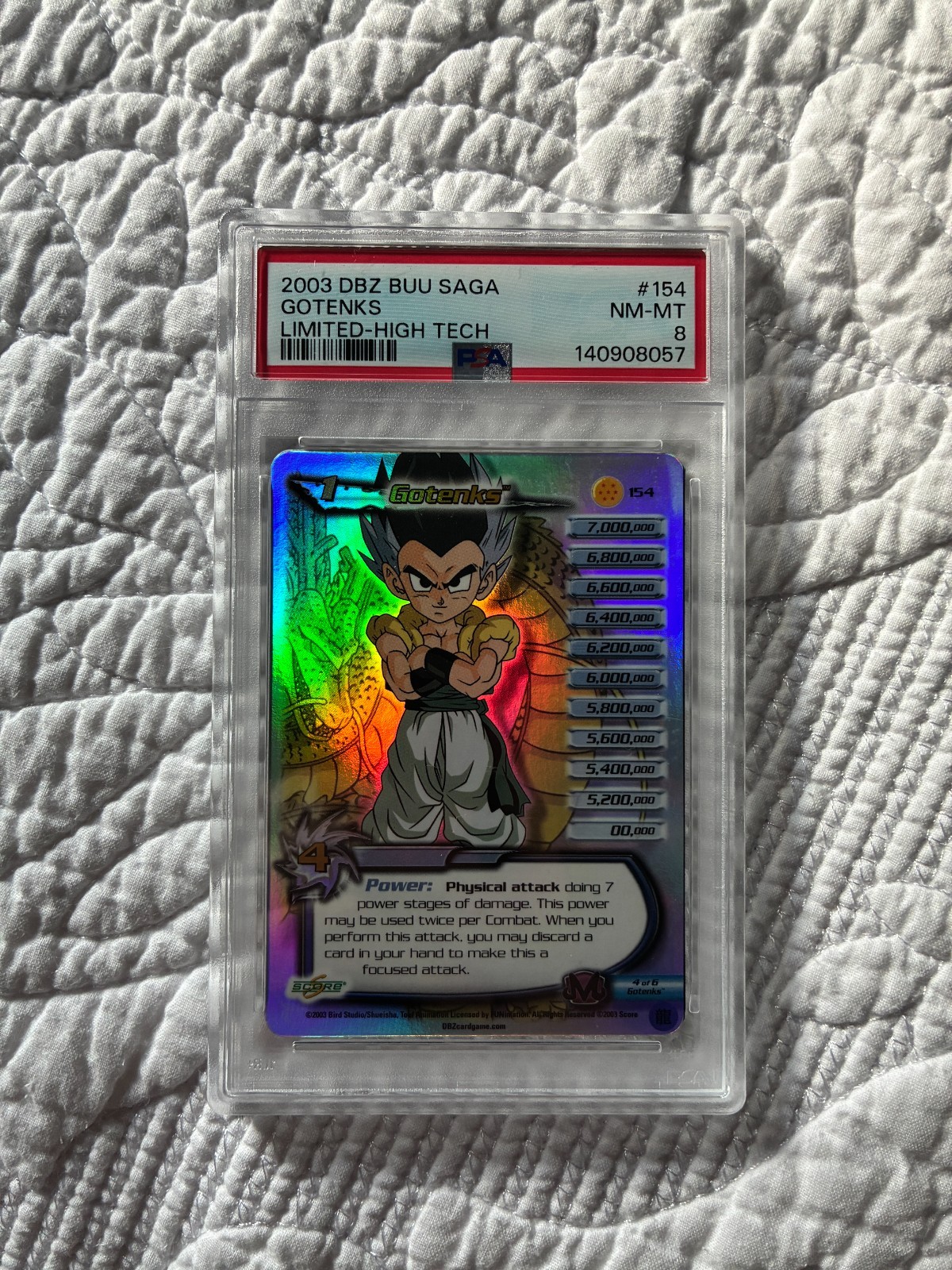 DBZ 2003 Gotenks Unlimited High Tech 4 of 6 #154 PSA 8 view 1
