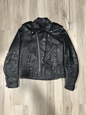 Vintage 60s AMF Harley Davidson Leather Biker Jacket Sz 42