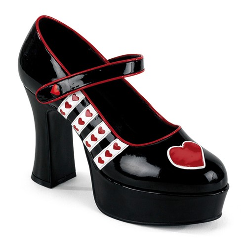 Sexy Queen Of Hearts Platform Halloween Costume 4 High Heels Shoes  QUEEN55/QH | eBay
