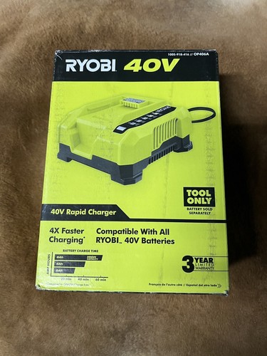 Ryobi OP406A 40V Lithium-Ion Rapid Charger-NEW