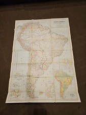 National Geographic Map - South America - 1950