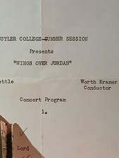 hbcu college*Rare 1941* Butler College * PRESENT WINGS OF JORDAN