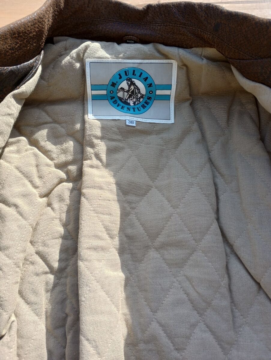 M. Julian Adventures Leather Bomber Jacket Size 38 Insulated M. Julian Adventures Leather Bomber Jacket Size 38 Insulated