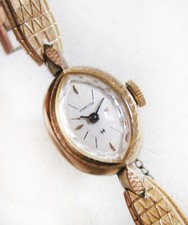 Vintage Ladies Mid Century Hamilton 10K Gold Filled Watch - Runs But Stops