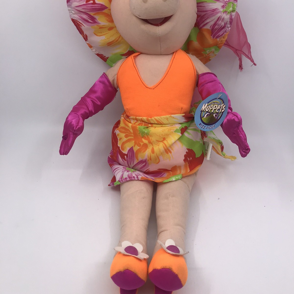 Nanco Plush Miss Piggy Orange Swimsuit Flower Hat Muppets Jim