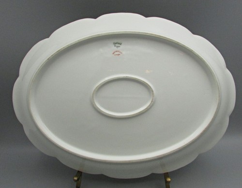 Haviland 14" Oval Platter - Green Clover - Schleiger 113 - Picture 6 of 6