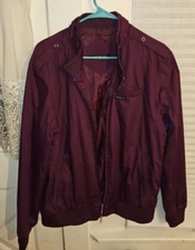 Vintage Members Only Windbreaker Plum Purple Size Mens L Large  Zip Up