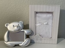 Stephan Tiny Treasures Keepsake Baptism Christening NT Bible and Bear Frame 2x3