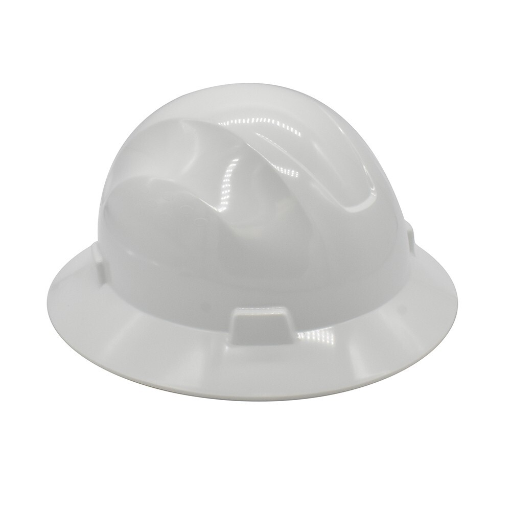 Snap Lock 4 Point Ratchet Suspension Full Brim Hard Hat / Safety