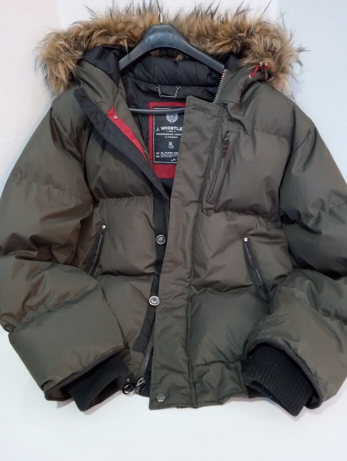 J. Whistler Classic Summit Puffer Bomber Jacket - Water Resistant, Hood With Removable Fur, Quilted Down Fill - View #8