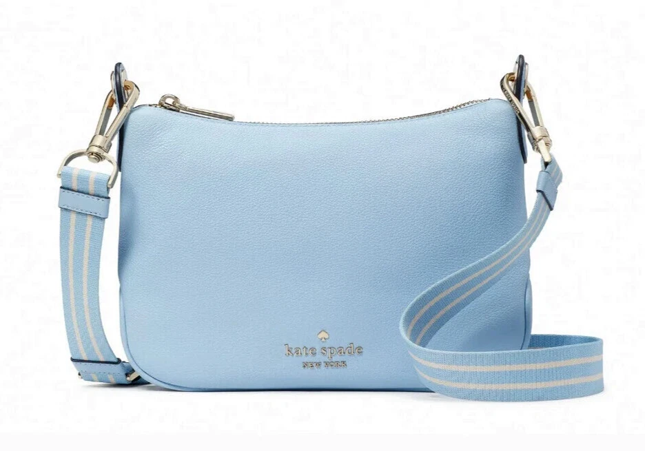 New Kate Spade Rosie Small Crossbody Pebbled Leather Celeste Blue