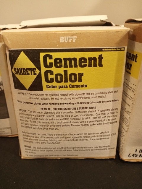 Sakrete Cement Color Buff 1lb Box | eBay