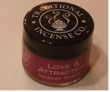 Love & Attraction Powder Resin, Traditional Incense Co., 40 Gram (1.4 Ounce) Jar