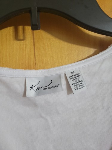 Vestido Kim Rogers XL Blanco Encaje Forrado Sin Mangas 41 X 39 - Imagen 2 de 8