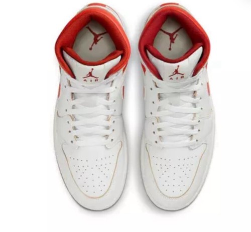 NEU Jordan 1 Mid SE "White/Lobster/Dune Red/Sail" Herren 10,5 - Bild 3 von 8
