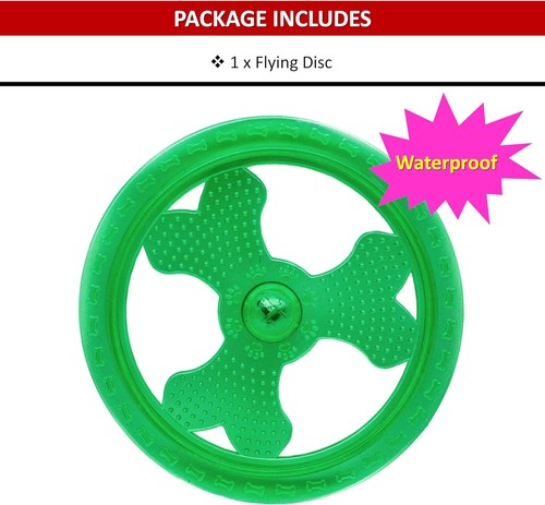 New LIGHT UP Flying Discs Flashing Waterproof Outdoor Interactive Rubber Dog Toy - Picture 11 of 22