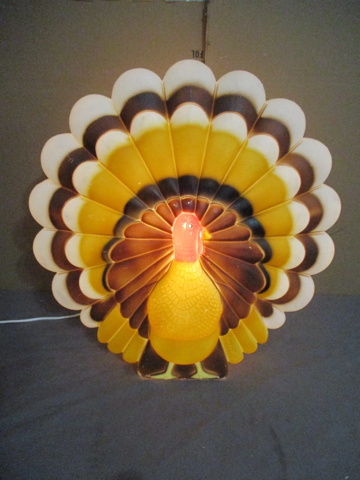 Vintage Don Featherstone TURKEY Lighted Thanksgiving Blow Mold 20" by UNION