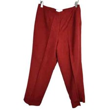 Vintage Red Linen Capri Pants 8