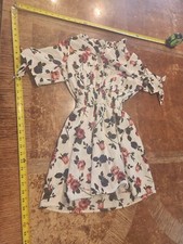 J for Justify Fit and Flare Dress Size Small Floral White Short Sleeve #S101