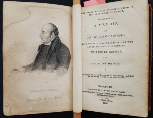 1837 antique Wm CARVOSSO MEMOIR weslyn methodist connexion SIMPLE FAITH CHRIST - Picture 2 of 12