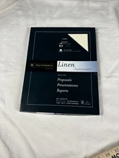 Southworth Linen  Cardstock, 8.5” x 11”, 65 lb/176 gsm, Ivory, 80 Sheets