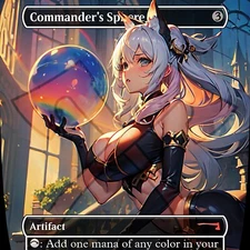 Commander's Sphere Fan Art Card | Waifu Style | EDH Commander