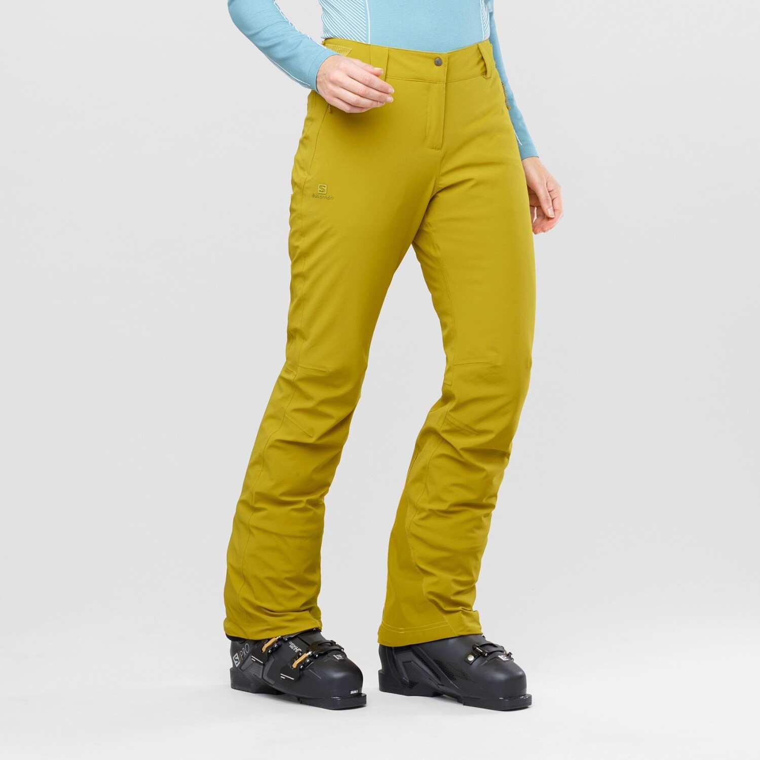 Salomon Pantaloni da Sci Donna Impermeabili Shell Icemania Bavaglino Pantaloni da Neve Taglia M L XL
