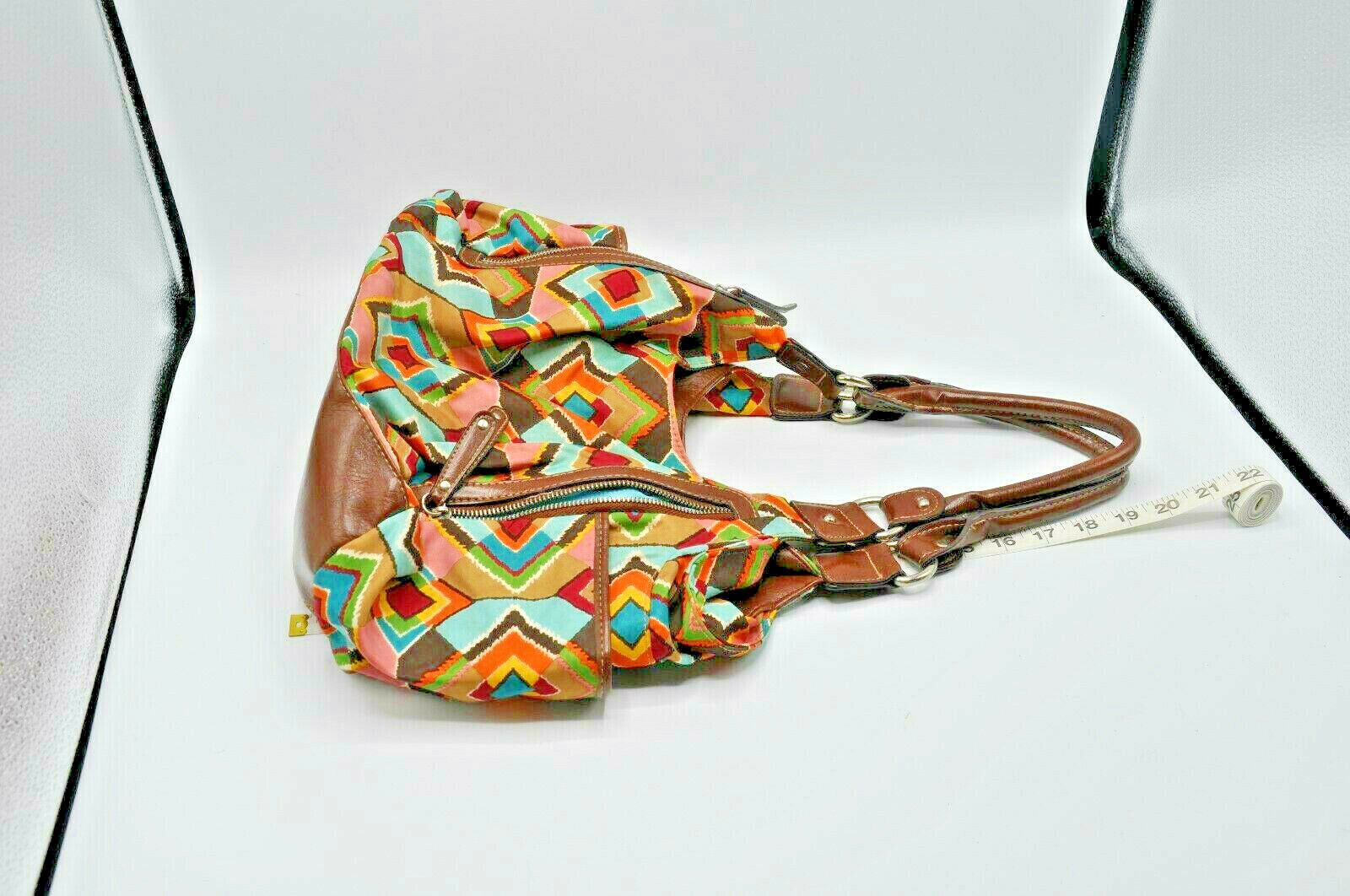 Rosetti Multi Colored Diamond Shape Pattern Purse… - image 10