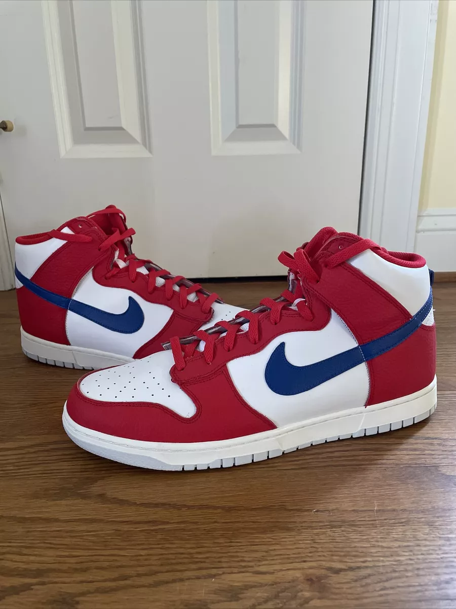Nike Dunk High Retro 4th Of July DX2661-100 White Game Royal Size 15