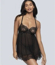 SEVEN 'TIL MIDNIGHT  Bed Of Roses Babydoll Set Size 1X/2X