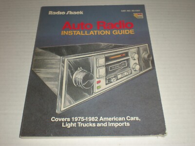 1975 to 1982 RADIO SHACK Auto Radio INSTALLATION GUIDE  by Chilton vtg manual