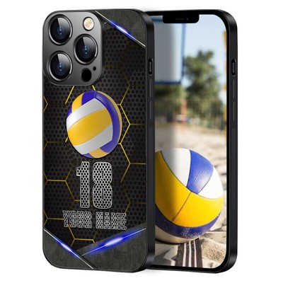 Metal Textured Volleyball Custom Phone Cases for iPhone Samsung Moto For Girls