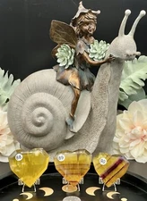 Natural Yellow & Purple banded Fluorite Faceted  hearts L@@K Free ship & Gift