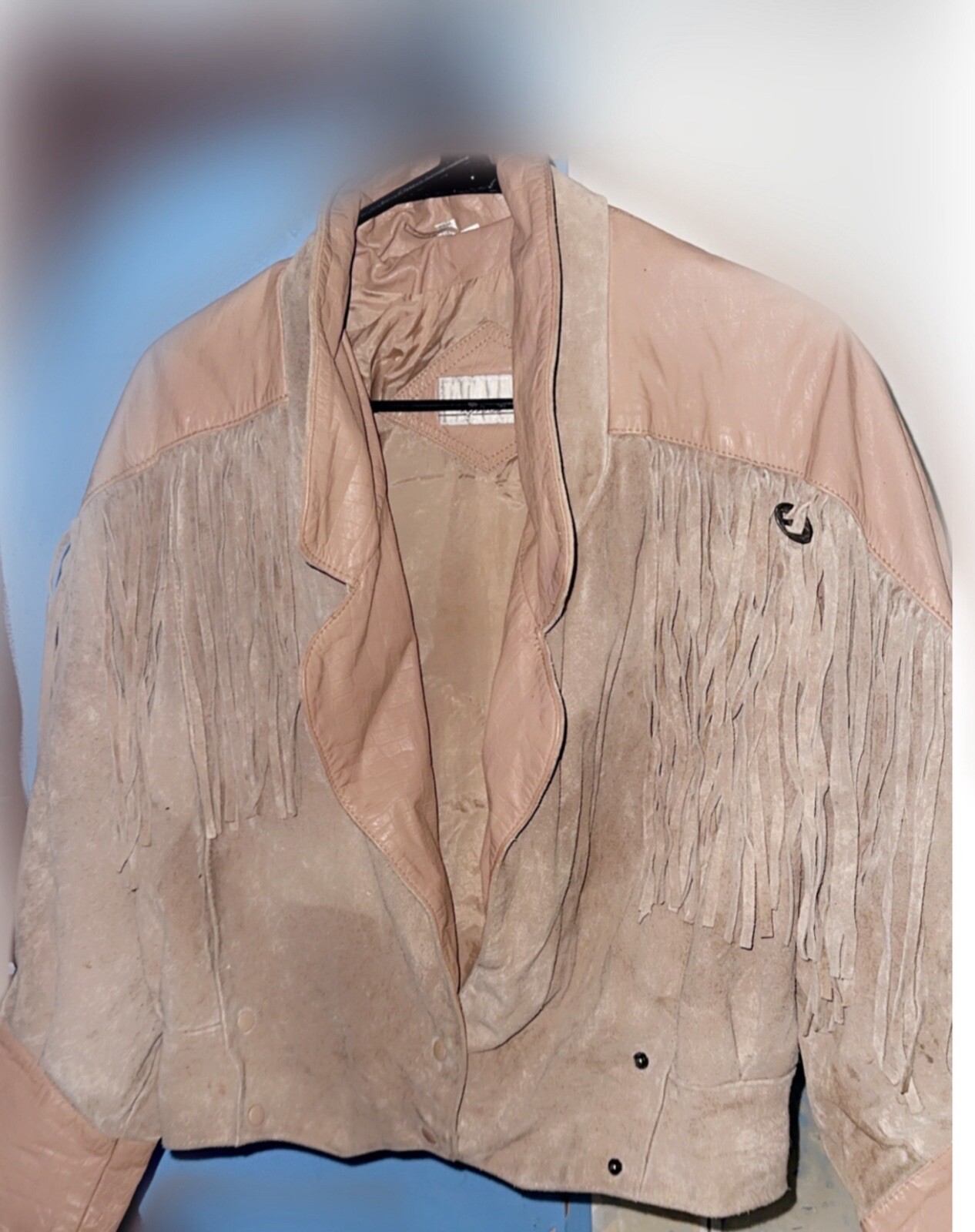 fringe leather jacket - image 1