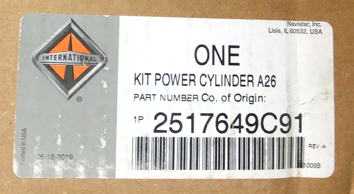 2517649C91 OEM INTERNATIONAL A26 ENGINE CYLINDER KIT PISTON RINGS 