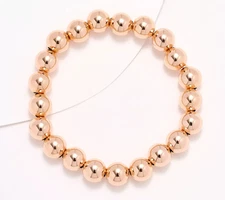 David Markstein Rosetone Bronze 10mm Beaded Bracelet, Small/Avg