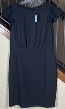 NWT Ann Taylor Black Flutter Sleeve Lined Dress Women’s 12P