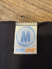 Moby Wrap The Comfortable Baby Carrier Black Babies 8 to 35 lbs Cotton One Size