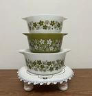 Vintage Pyrex SPRING BLOSSOM Casserole 3 pc Set (472, 473 & 474) - No Lids