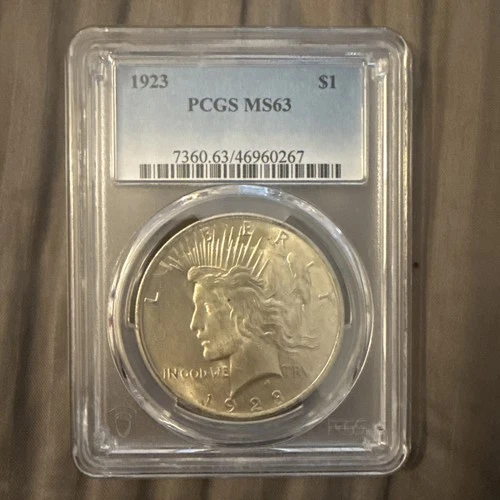 1923 Philadelphia Silver Peace Dollar PCGS MS63