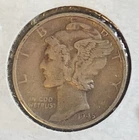 1945-D Mercury Dime VF – 90% Silver – Denver Mint – WWII Era Coin