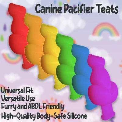 TINKLE CRAFTS Naughty ABDL Canine Pacifier Teat *Custom*