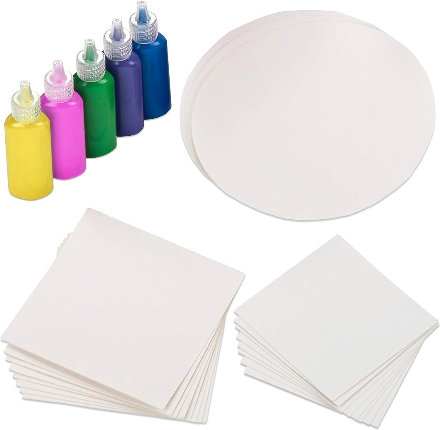 Kreatives Kinder Spin & Paint Nachfüllpack - 8 x große Karten - 8 x kleine Karten - 4 x