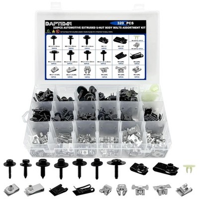 320PCS Automotive Body Bolt U Style Clip Nut GM